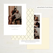 "Clean Linen" - Save the Dates in Cream by Lori Wemple - Back of Card Options