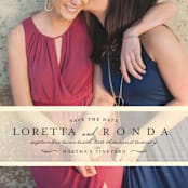 "Clean Linen" - Save the Dates in Cream by Lori Wemple - Detail