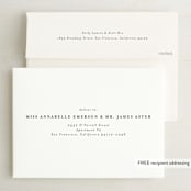 "Clean Linen" - Save the Dates in Cream by Lori Wemple - FREE Recipient Addressing
