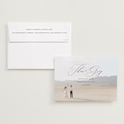 "Enchantment" - Save the Dates in Graphite by Snow and Ivy - Save the Date with Envelope