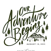 "Our Adventure" - Save the Dates in Forest by Elly - Detail