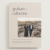 "Modern lines" - Save the Dates in Natural by Leah Ragain - Front