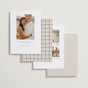 "Modern lines" - Save the Dates in Natural by Leah Ragain - Back of Card Options