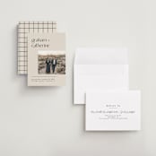"Modern lines" - Save the Dates in Natural by Leah Ragain - Assembled
