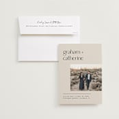 "Modern lines" - Save the Dates in Natural by Leah Ragain - Save the Date with Envelope