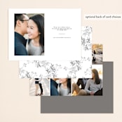 "And she said yes" - Save the Dates in Noir by Alice Carmen - Back of Card Options