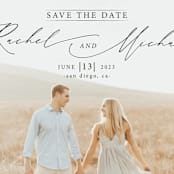 "And she said yes" - Save the Dates in Noir by Alice Carmen - Detail