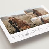 "Wedded Bliss" - Save the Dates in Cotton Linen by Carolyn MacLaren - Detail