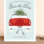 "Wed in Winter" - Save the Dates in Mistletoe by Corinne Malesic - Front