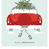 "Wed in Winter" - Save the Dates in Mistletoe by Corinne Malesic - Detail