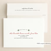 "Wed in Winter" - Save the Dates in Mistletoe by Corinne Malesic - FREE Recipient Addressing