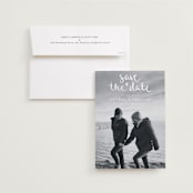 "Lovely couple" - Save the Dates in Moon by Claudia Orengo - Save the Date with Envelope