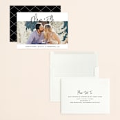 "Whimsical Script" - Save the Dates in Onyx by Christie Garcia - Assembled