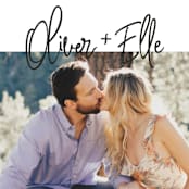"Whimsical Script" - Save the Dates in Onyx by Christie Garcia - Detail