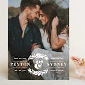 "His & Hers" - Save the Dates in Snow by Hooray Creative - Front