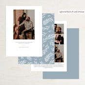 "His & Hers" - Save the Dates in Snow by Hooray Creative - Back of Card Options
