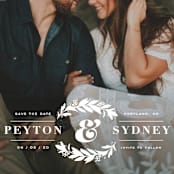 "His & Hers" - Save the Dates in Snow by Hooray Creative - Detail