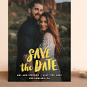 "Brush Type" - Save the Dates in Sunshine by Hooray Creative - Front