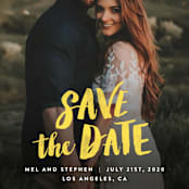"Brush Type" - Save the Dates in Sunshine by Hooray Creative - Detail