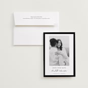 "Main Event" - Save the Dates in Onyx by Devika Keskar - Save the Date with Envelope