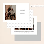 "Timeless" - Save the Dates in White by Oscar and Emma - Karly Depew - Back of Card Options