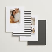 "Simple Elegant" - Save the Dates in Charcoal by Chasity Smith - Back of Card Options