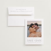 "Glacier" - Save the Dates in Ink by Wildfield Paper Co - Save the Date with Envelope