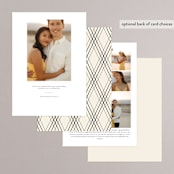 "Big Date" - Save the Dates in Ivory by Anastasia Makarova - Back of Card Options