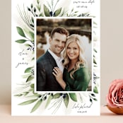 "Nature Love" - Save the Dates in Navy by Susan Moyal - Front