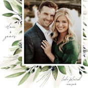 "Nature Love" - Save the Dates in Navy by Susan Moyal - Detail