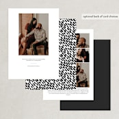 "Lettered bliss" - Save the Dates in Silk by Stacey Meacham - Back of Card Options