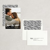 "Lettered bliss" - Save the Dates in Silk by Stacey Meacham - Assembled