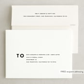 "Lettered bliss" - Save the Dates in Silk by Stacey Meacham - FREE Recipient Addressing
