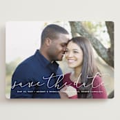 "Etched in love" - Save the Dates in Cloud by Stacey Meacham - Front