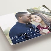 "Etched in love" - Save the Dates in Cloud by Stacey Meacham - Detail