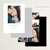 "Esquire" - Save the Dates in Cloud by Kim Dietrich Elam - Back of Card Options