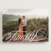 "Finally Getting Married" - Save the Dates in Cotton by Jill Means - Front