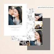 "And she said yes" - Save the Dates in Noir by Alice Carmen - Back of Card Options