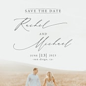 "And she said yes" - Save the Dates in Noir by Alice Carmen - Detail