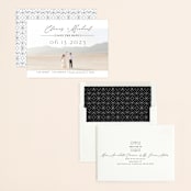 "The Search is Over" - Save the Dates in Noir by Alice Carmen - Assembled