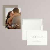 "Slant" - Save the Dates in Snow by Michelle Taylor - Assembled