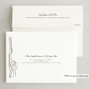 "Fall Carving" - Save the Dates in Woodgrain by Amanda Joy - FREE Recipient Addressing