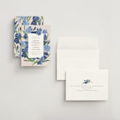 "Irises" - Save the Dates in Natural by Everett Paper Goods - Assembled
