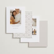 "Lace Trim" - Save the Dates in Cream by Kristen Smith - Back of Card Options