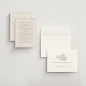 "Lace Trim" - Save the Dates in Cream by Kristen Smith - Assembled