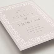 "Lace Trim" - Save the Dates in Cream by Kristen Smith - Detail