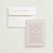 "Lace Trim" - Save the Dates in Cream by Kristen Smith - Save the Date with Envelope