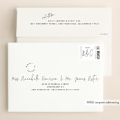 "hand-written" - Save the Dates in Ebony by Lindsay Stetson Thompson - FREE Recipient Addressing