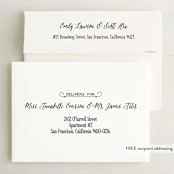 "Inked" - Save the Dates in Parchment by GeekInk Design - FREE Recipient Addressing
