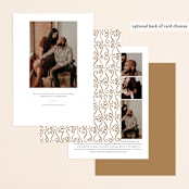 "There Will Be Cake" - Save the Dates in Dove by Megan Tamaccio - Back of Card Options